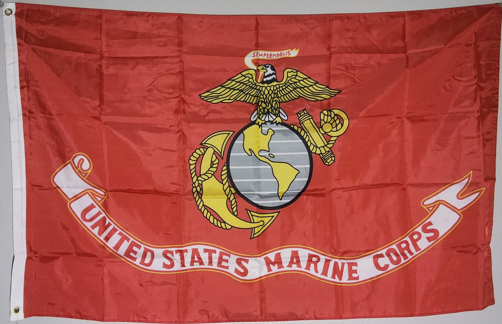 United States Marine Corps Flag 3x5 – Official USMC Eagle Globe and Anchor Banner
