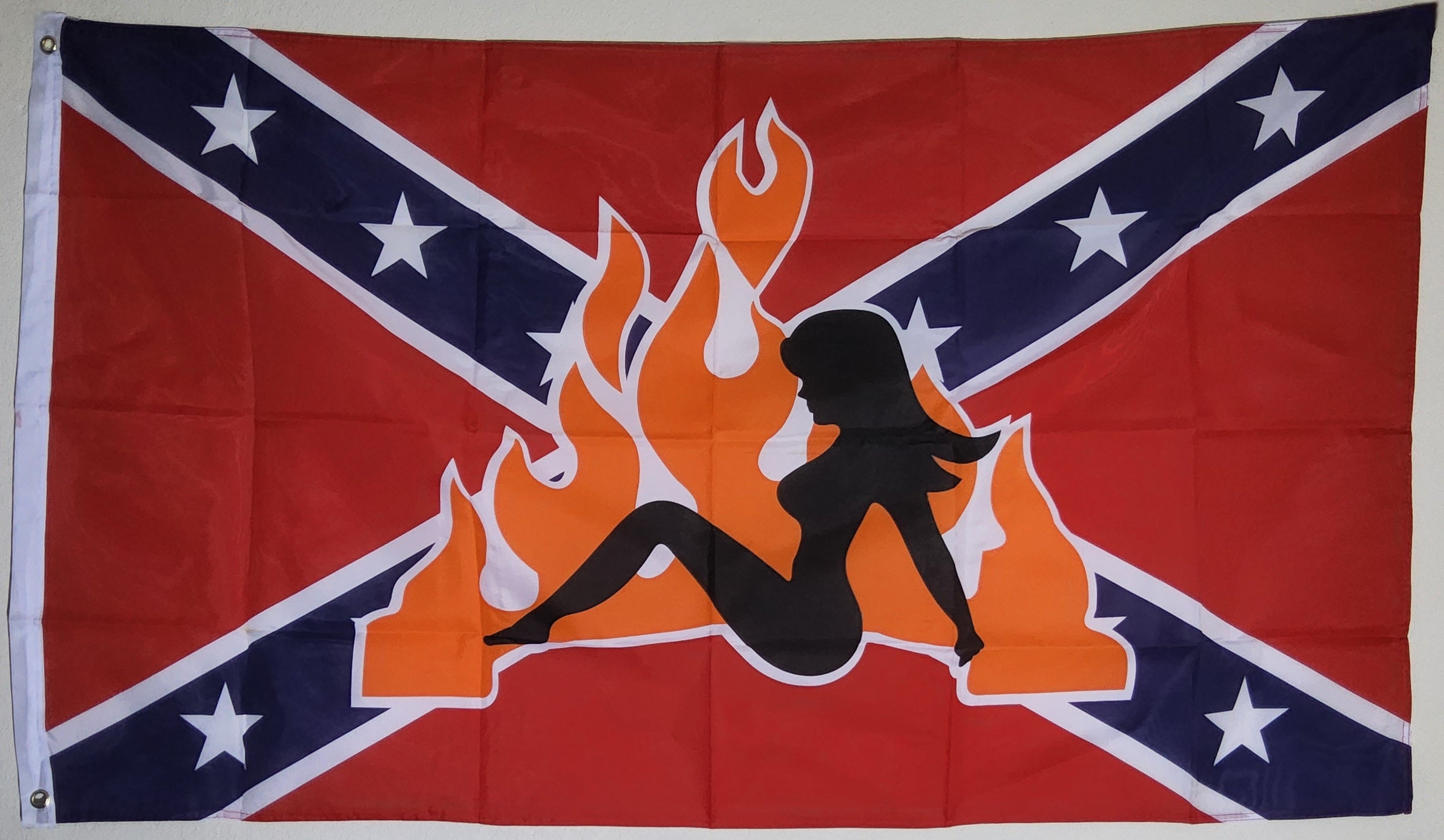 Rebel Mudflap Girl Flame