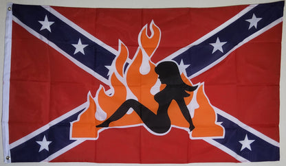 Rebel Mudflap Girl Flame