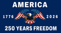 America 250 Years Freedom Flag – Patriotic 1776–2026 Eagle Banner 3x5
