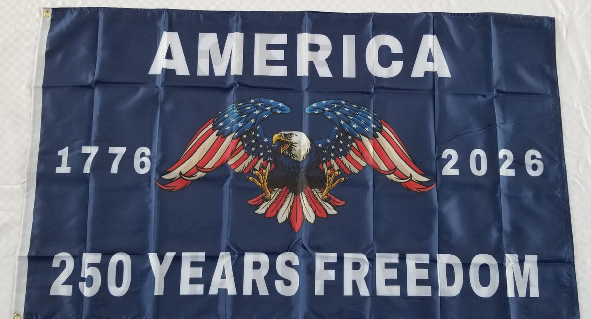 America 250 Years Freedom Flag – Patriotic 1776–2026 Eagle Banner 3x5
