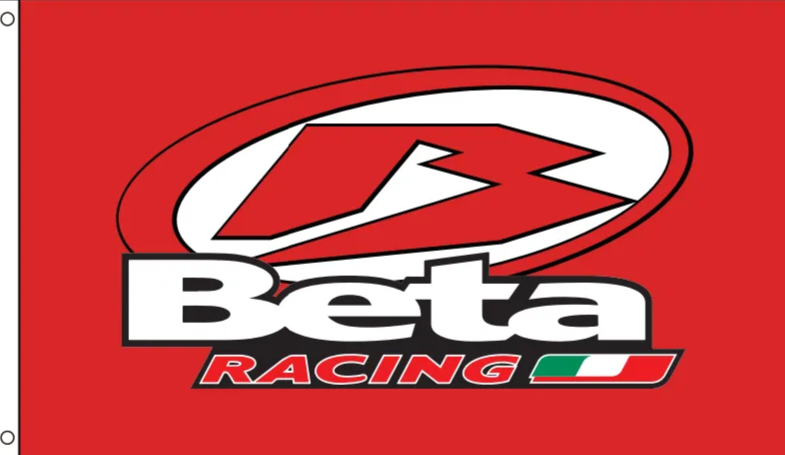 Beta Racing Flag 3x5 – Italian Dirt Bike Racing Garage Banner
