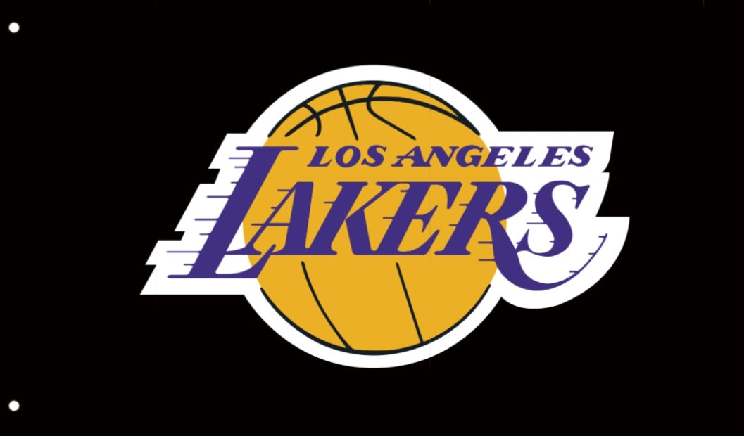 Black Los Angeles Lakers Flag 3x5 Ft – Lakers Blackout NBA Banner