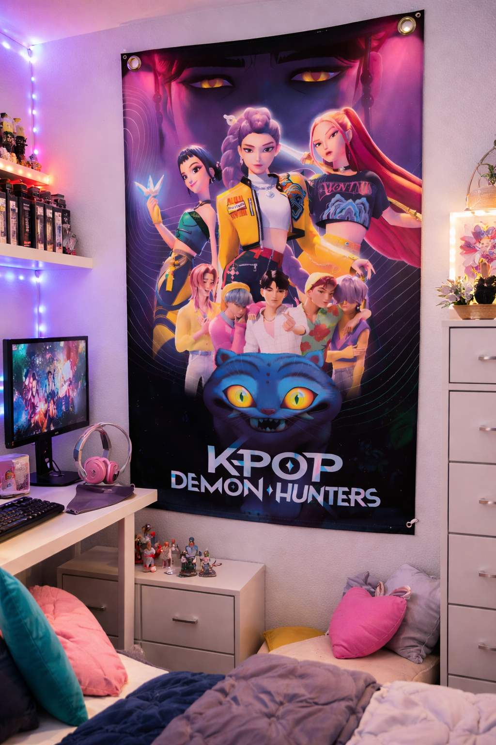 K-Pop Demon Hunters Flag 3x5 – Anime Style Kpop Poster Banner for Fans & Room Decor