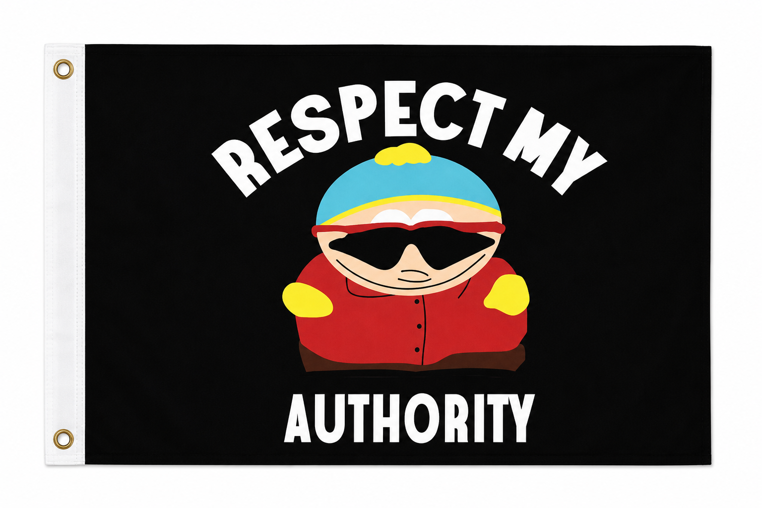 Respect My Authority Flag 3x5 – Comedy Cartoon Meme Banner