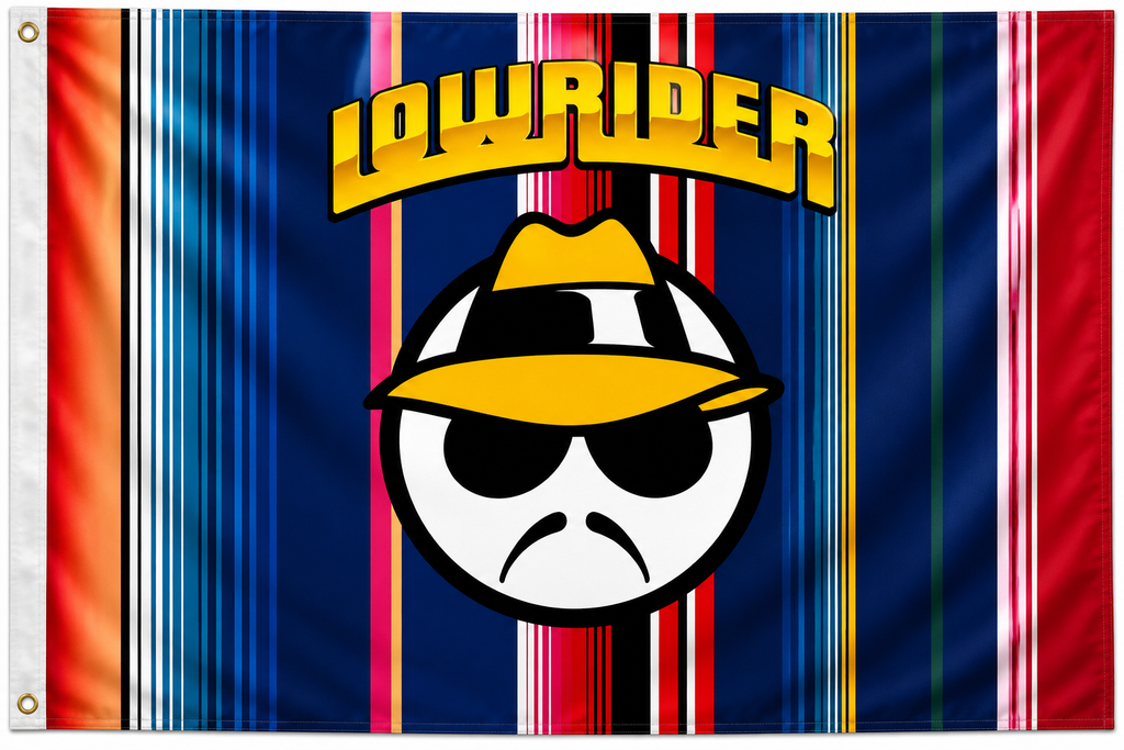 Lowrider Poncho Style Flag 3x5 – Classic Chicano Serape Banner