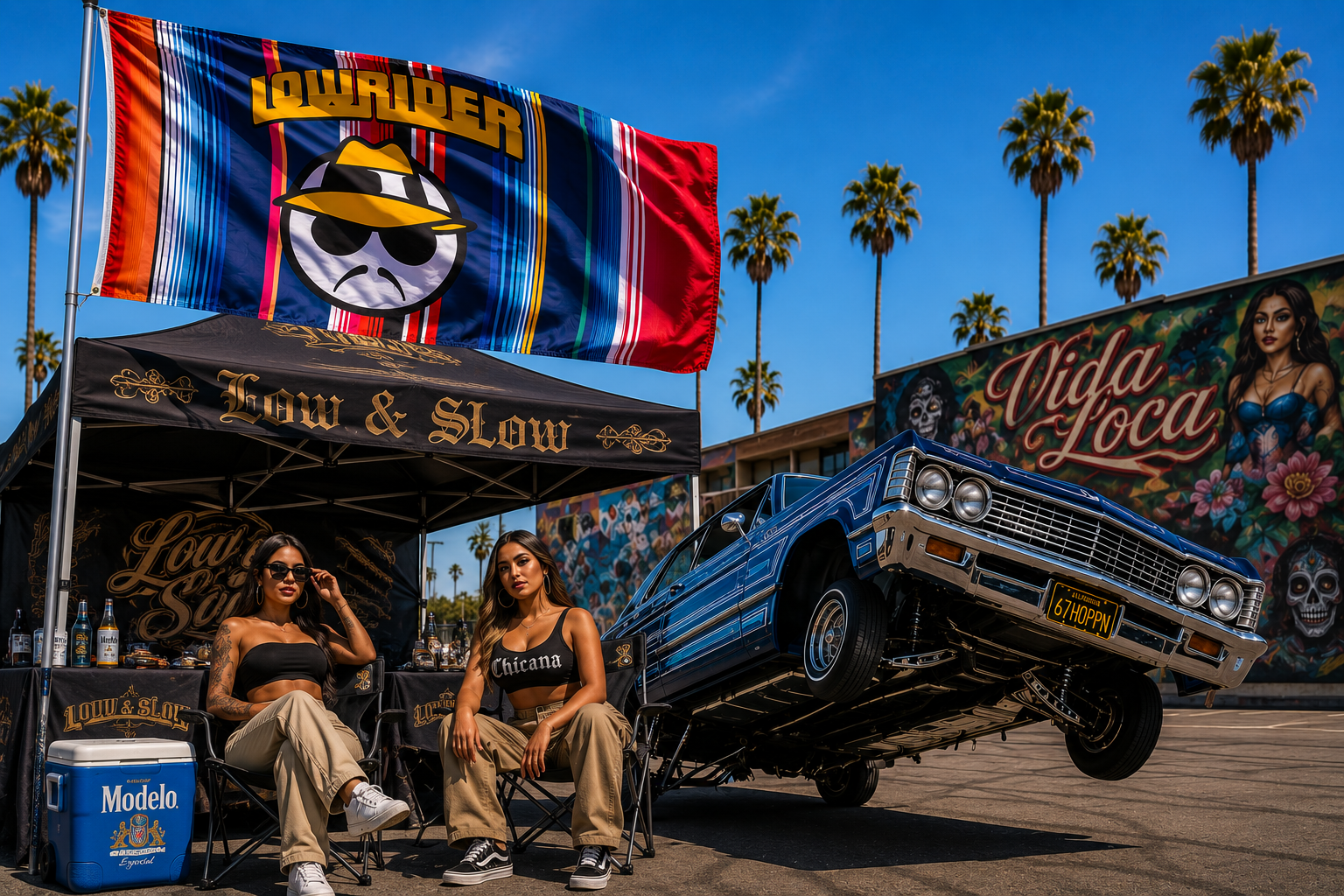 Lowrider Poncho Style Flag 3x5 – Classic Chicano Serape Banner