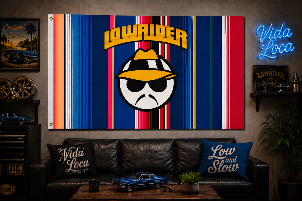 Lowrider Poncho Style Flag 3x5 – Classic Chicano Serape Banner