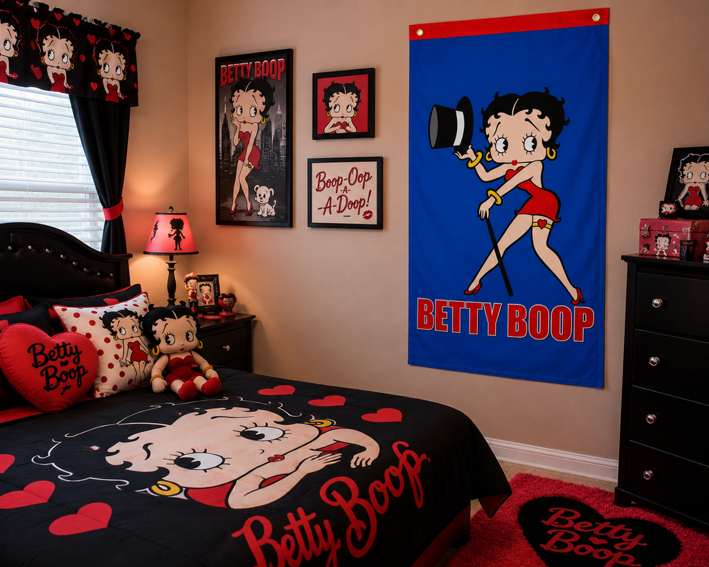 Betty Boop Vertical Flag 3x5 – Classic Cartoon Pin-Up Banner