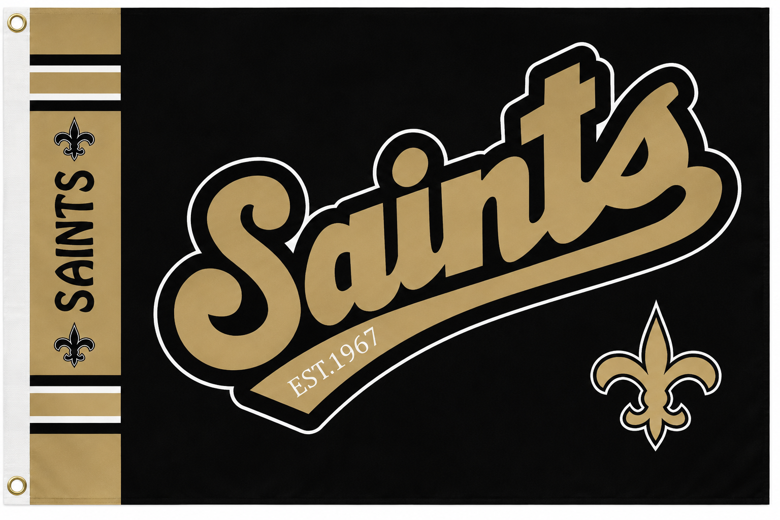 New Orleans Saints Script 3x5 Flag
