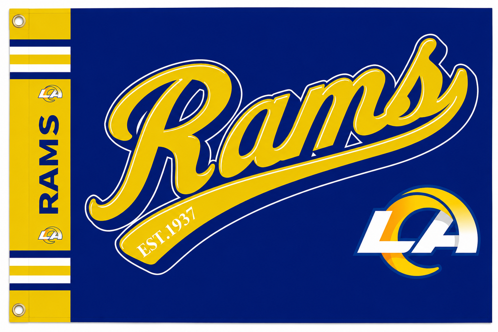 Los Angeles Rams Script 3x5 Flag