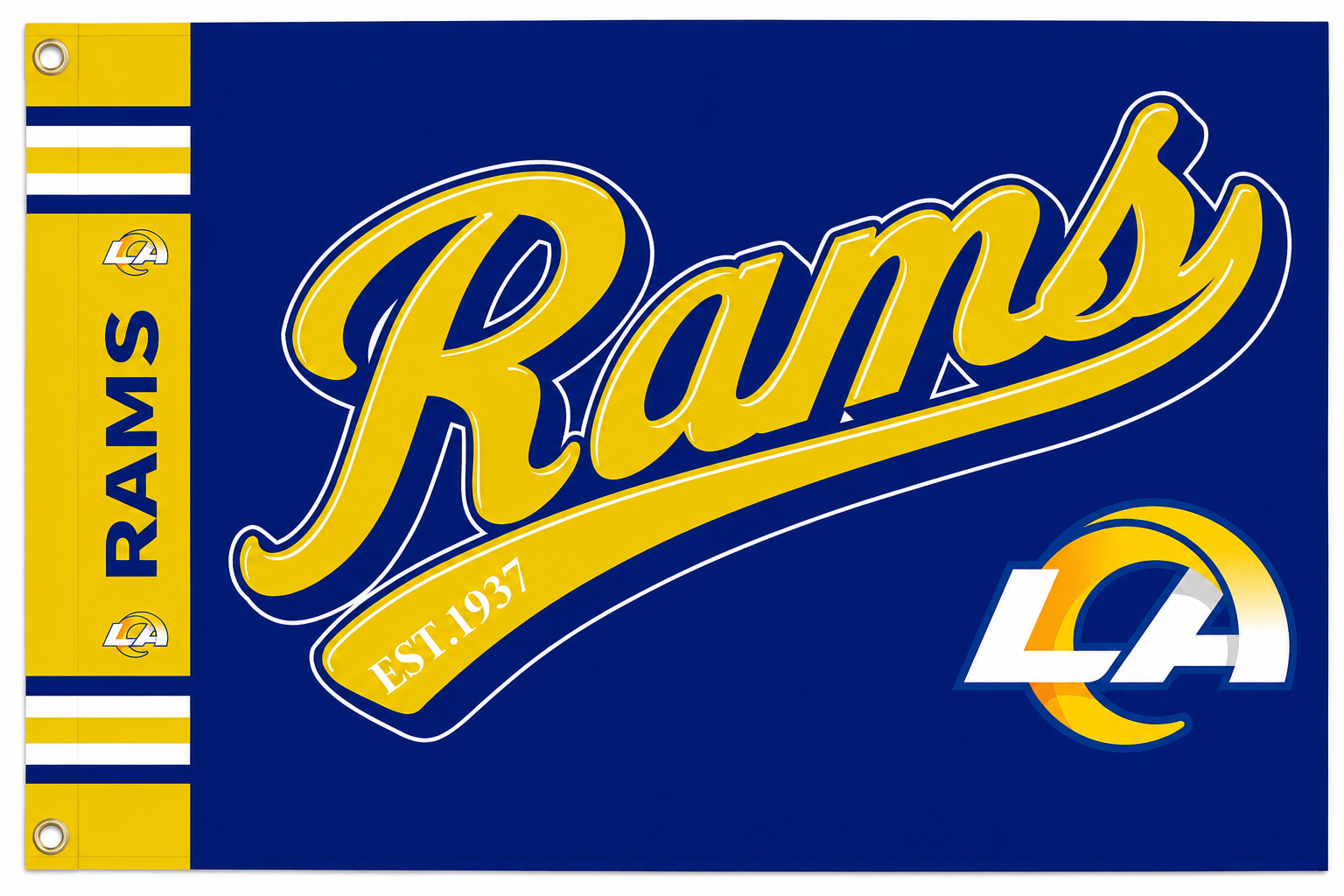 Los Angeles Rams Script 3x5 Flag