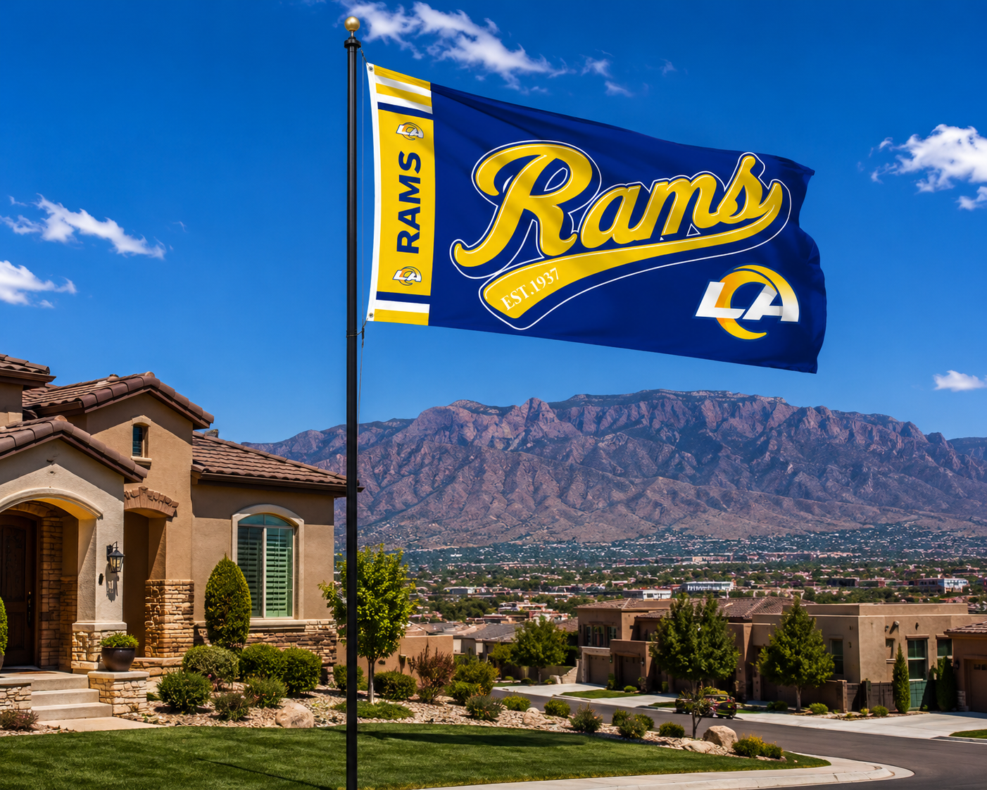 Los Angeles Rams Script 3x5 Flag