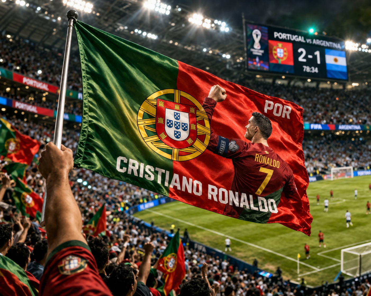 Cristiano Ronaldo Portugal Flag 3x5 | World Cup 2026 Soccer Flag