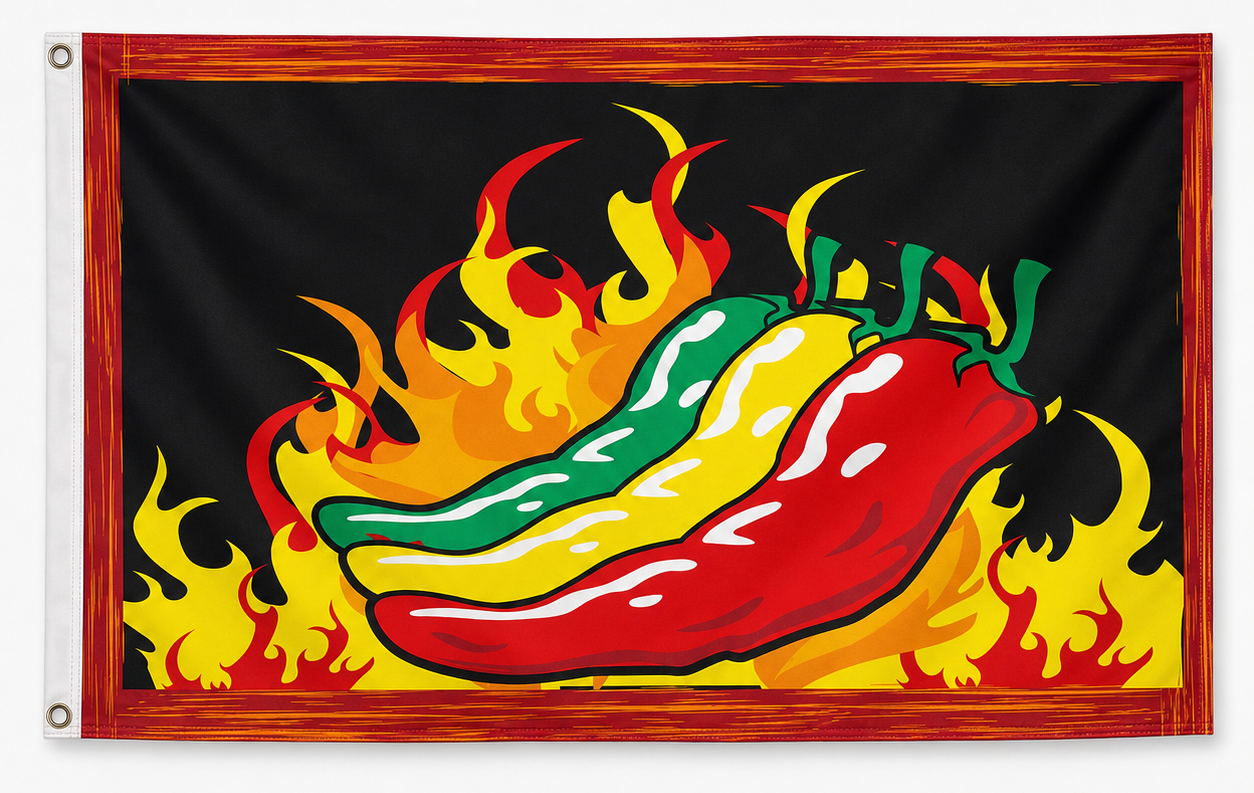 New Mexico Chile Pepper Fire Flag – 3×5 Ft