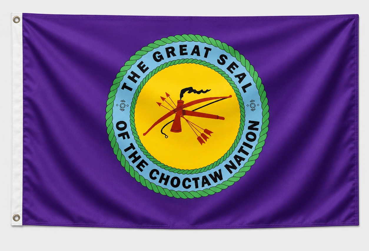 Choctaw Nation Great Seal Flag – Purple 3x5 Ft