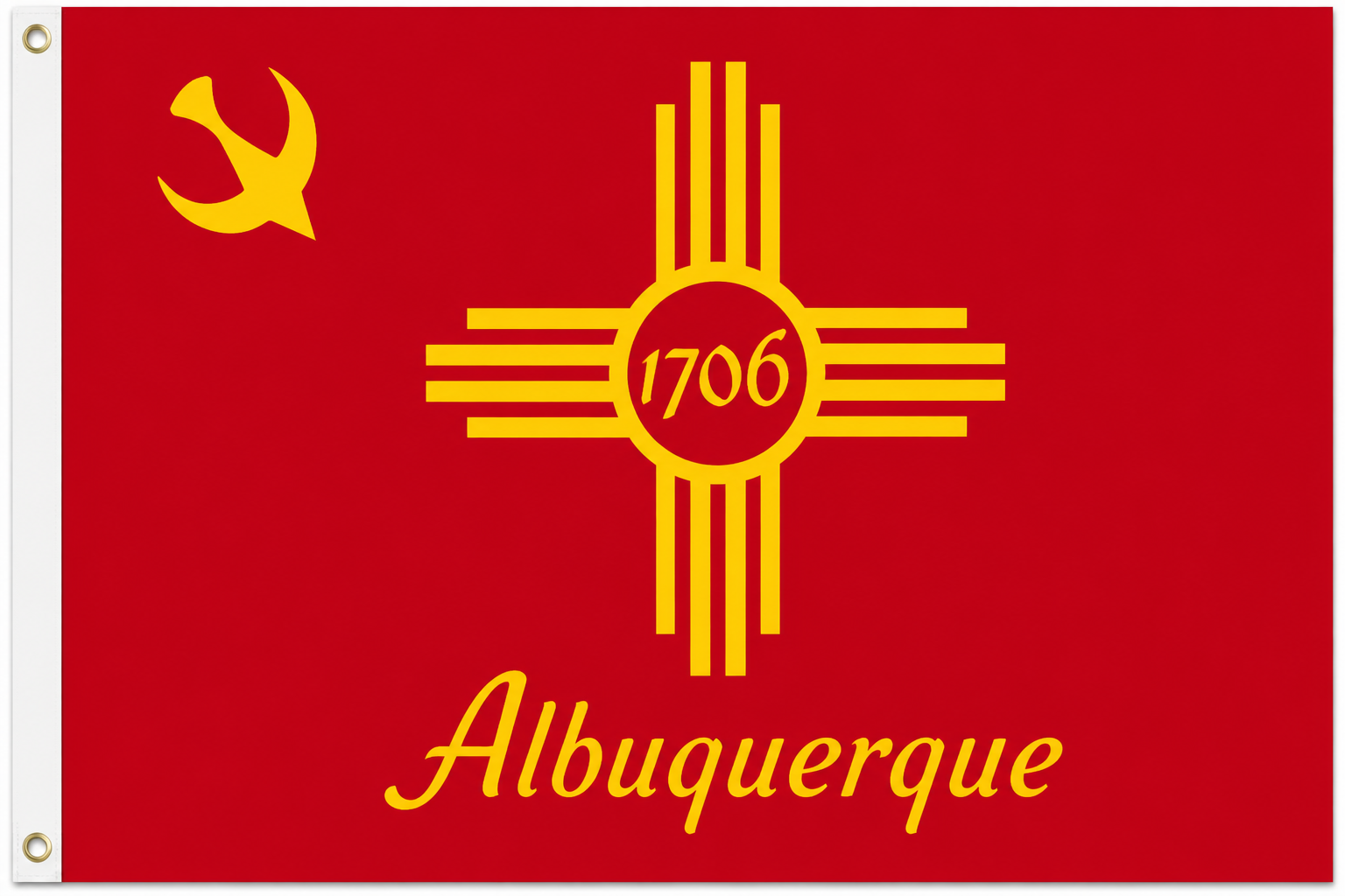 City of Albuquerque Flag 3x5 – Albuquerque New Mexico Zia Banner
