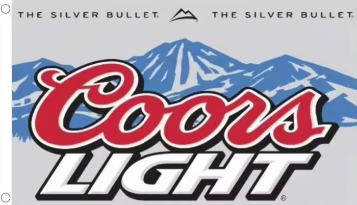 Coors Light Flag 3x5 Ft – Silver Bullet Beer Banner for Garage, Bar, Patio & Man Cave