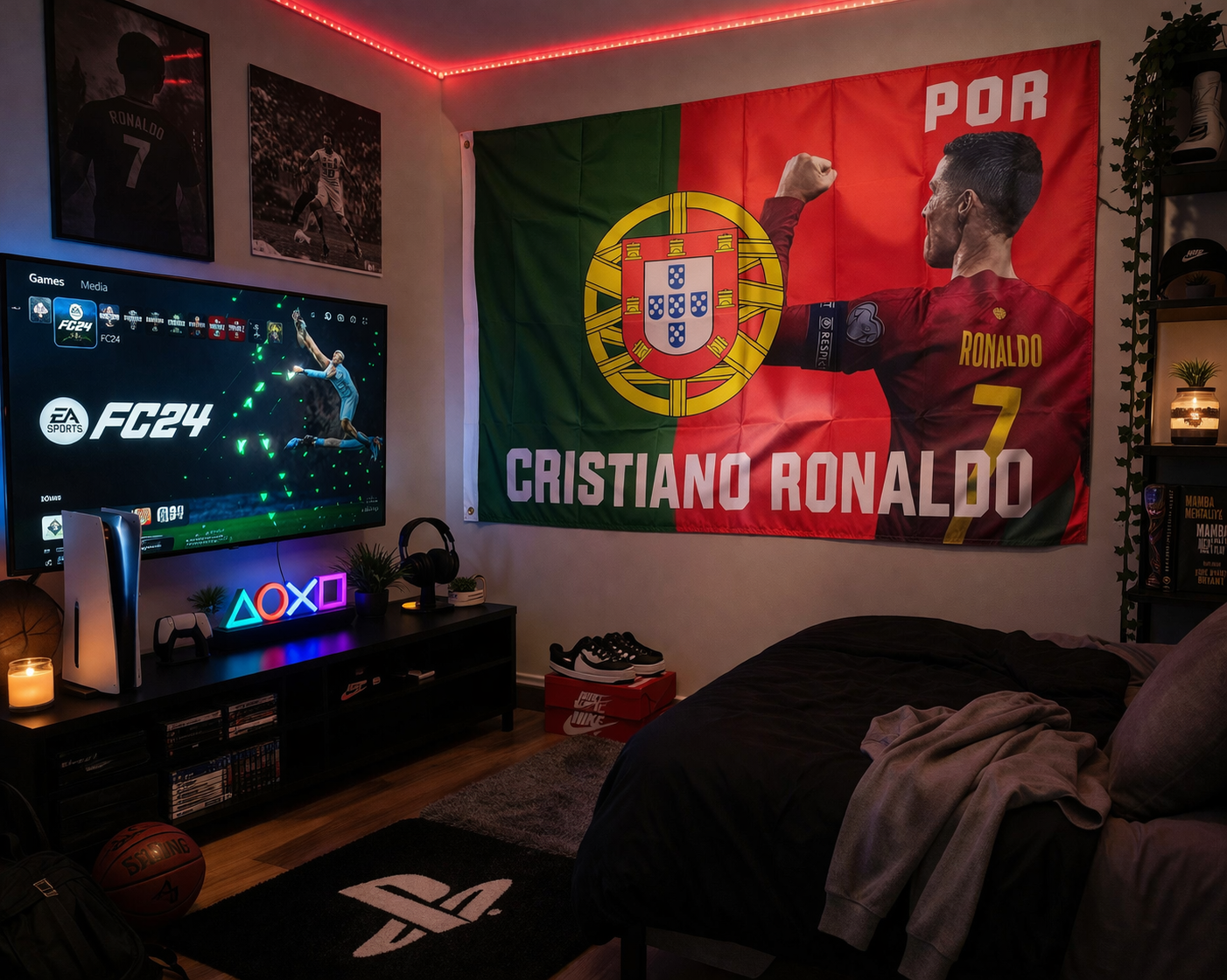 Cristiano Ronaldo Portugal Flag 3x5 | World Cup 2026 Soccer Flag