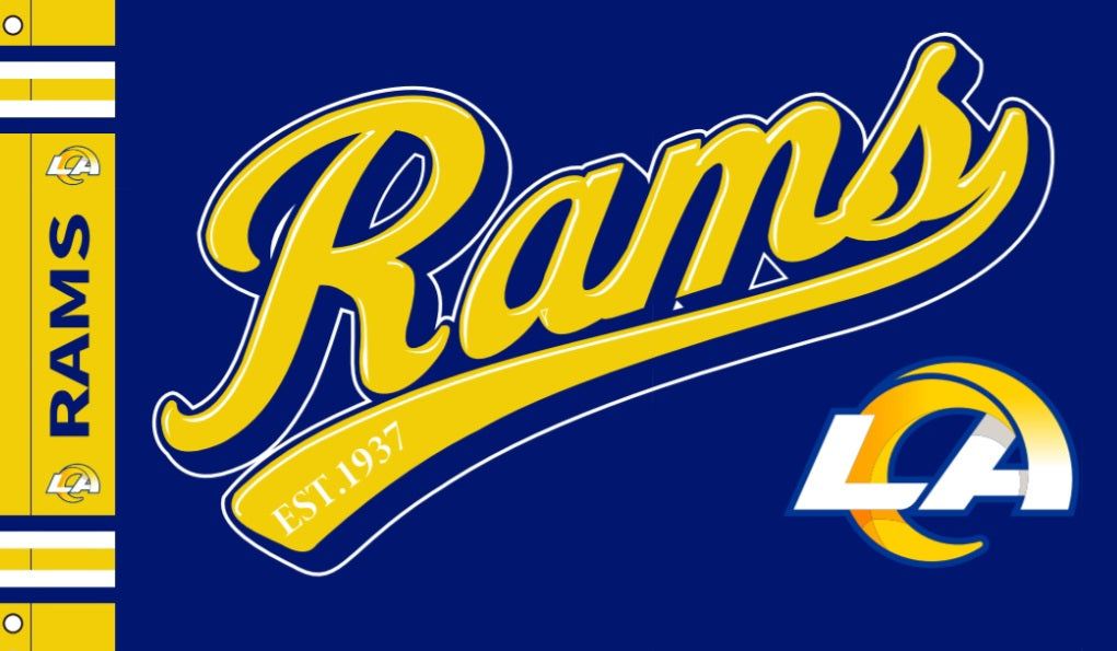 Los Angeles Rams Script 3x5 Flag