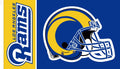 Los Angeles Rams Helmet 3x5 Flag