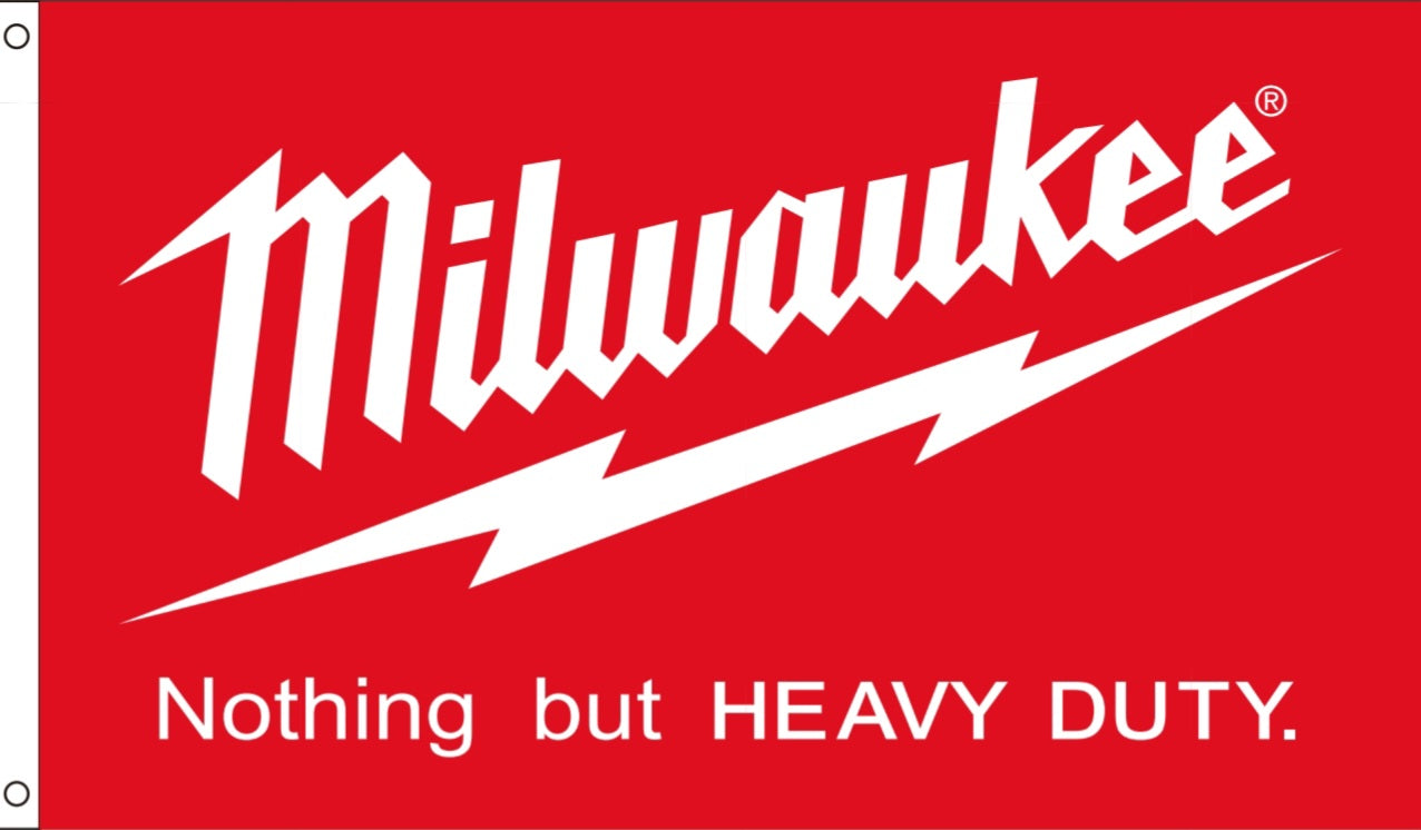 Milwaukee Heavy Duty Flag 3x5 – Tool Brand Garage Banner