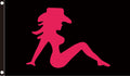 Cowgirl Neon Silhouette Flag 3x5 – Western Rodeo LED Style Wall Banner