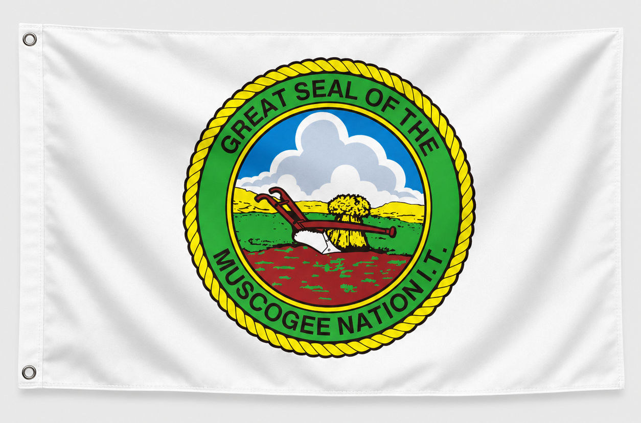 Muscogee Nation I.T. Great Seal Flag – 3x5 Ft