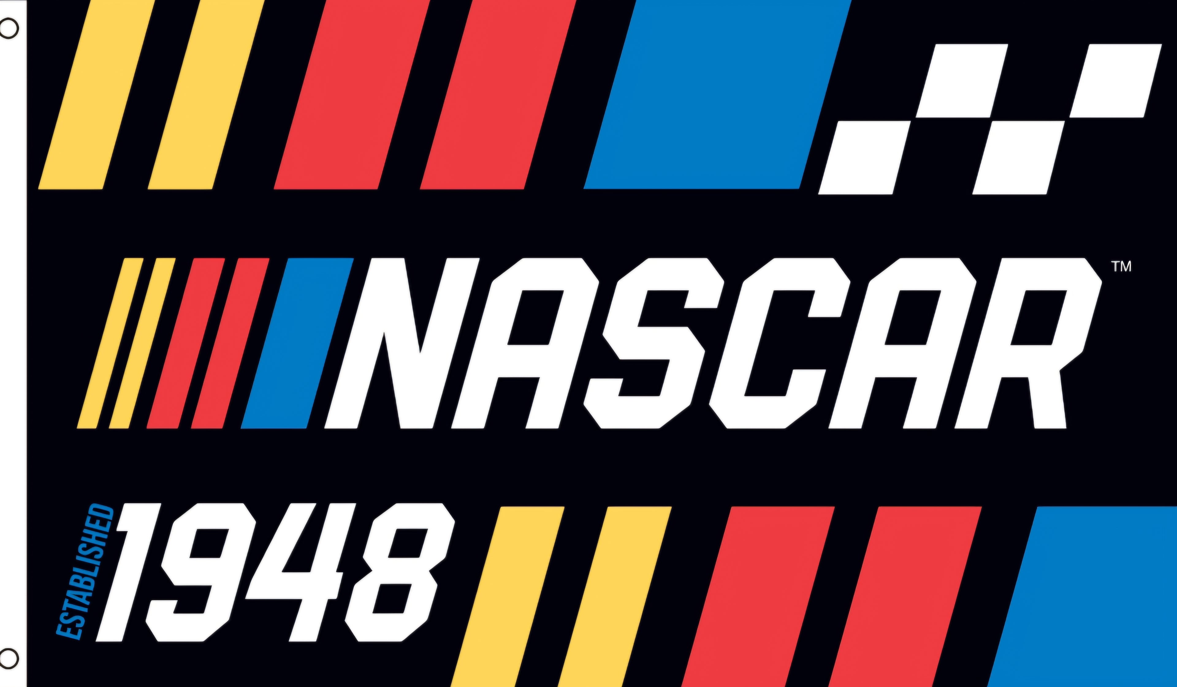 NASCAR Flag 3x5 – Racing Stripe Banner Established 1948