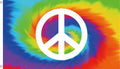 Peace Sign Tie Dye Flag 3x5 – Psychedelic Hippie Banner