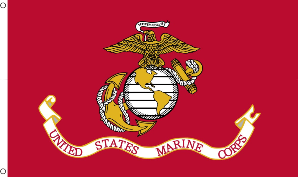United States Marine Corps Flag 3x5 – Official USMC Eagle Globe and Anchor Banner