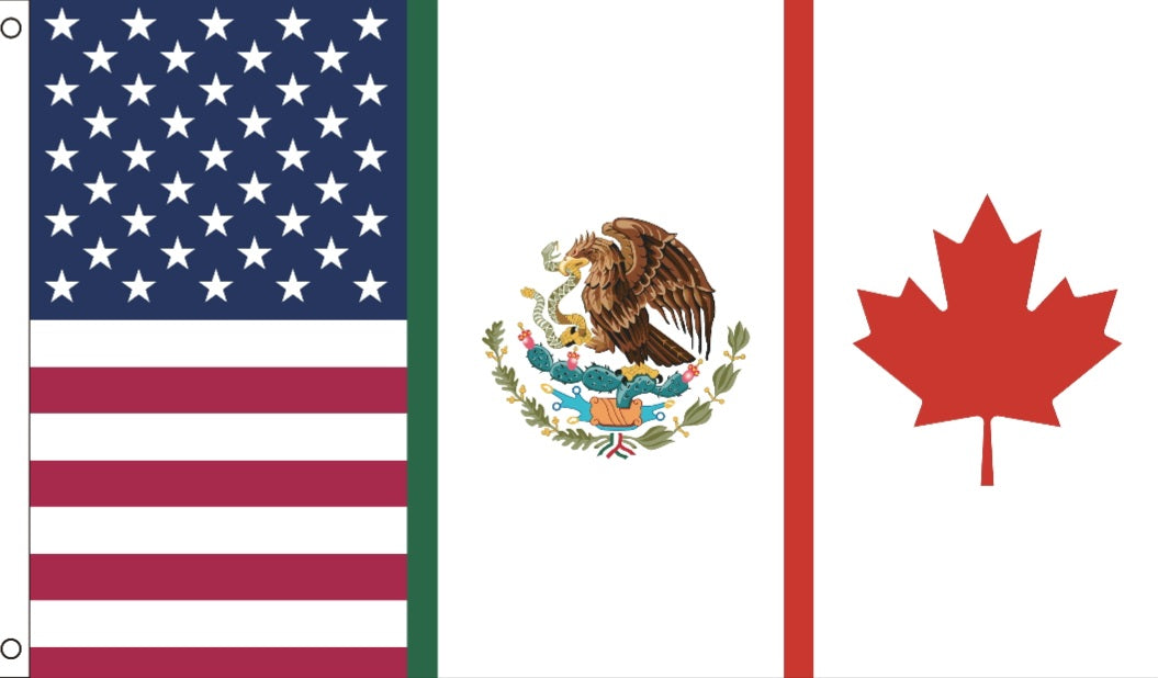 USA Mexico Canada Flag 3x5 – World Cup 2026 Split Design Soccer Banner