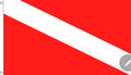Scuba Diver Down Flag 3x5 – Red & White Diving Safety Flag