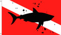 Diver Down Shark Flag 3x5 – Scuba Dive Banner