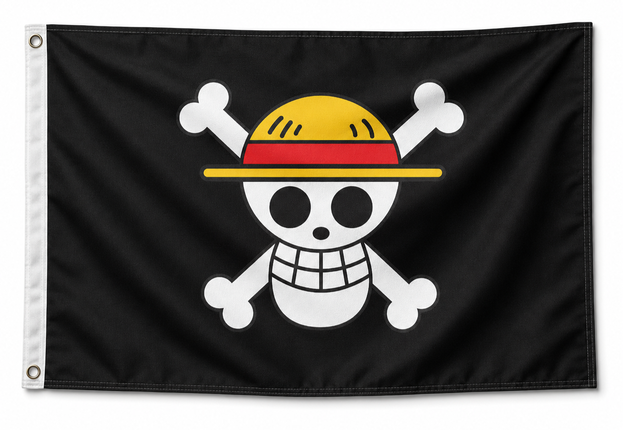 One Piece Luffy Straw Hat Pirates 3x5 Anime Flag