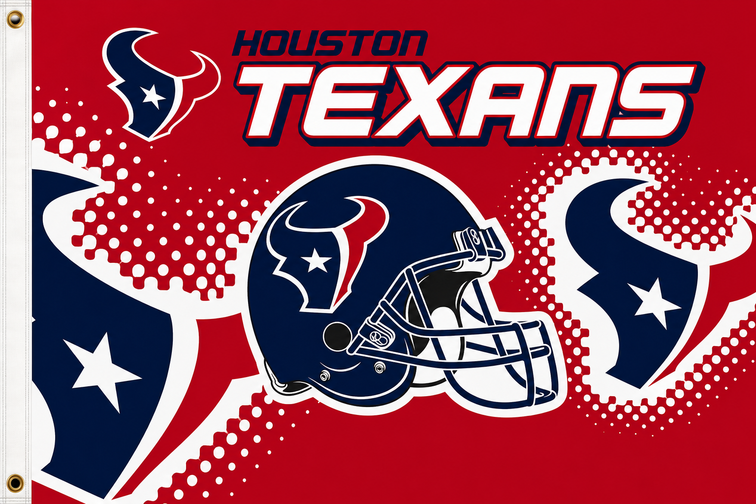Houston Texans Helmet Collage 3x5 Flag
