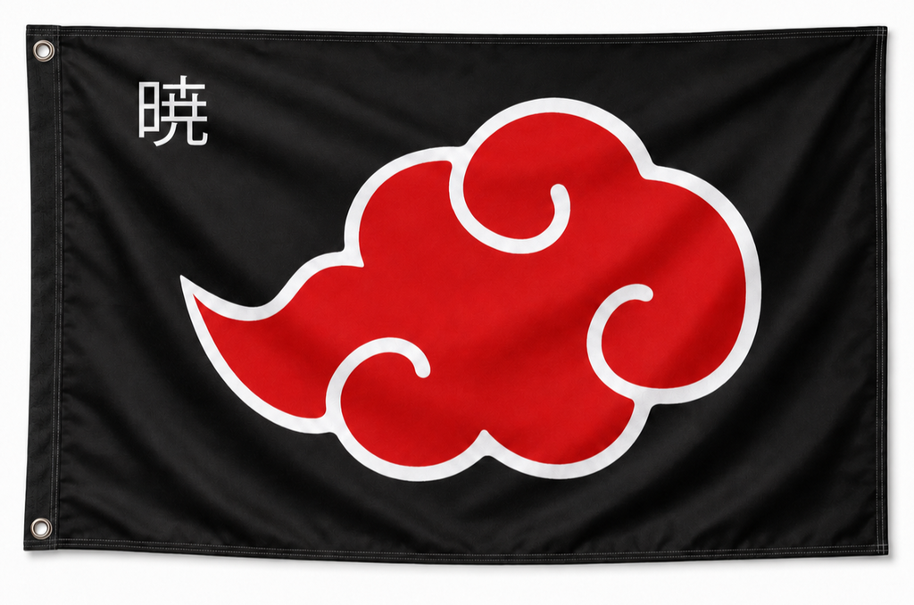 Naruto Akatsuki 3x5 Anime Flag – Rogue Ninja Cloud Banner