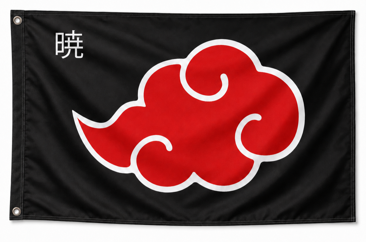 Naruto Akatsuki 3x5 Anime Flag – Rogue Ninja Cloud Banner