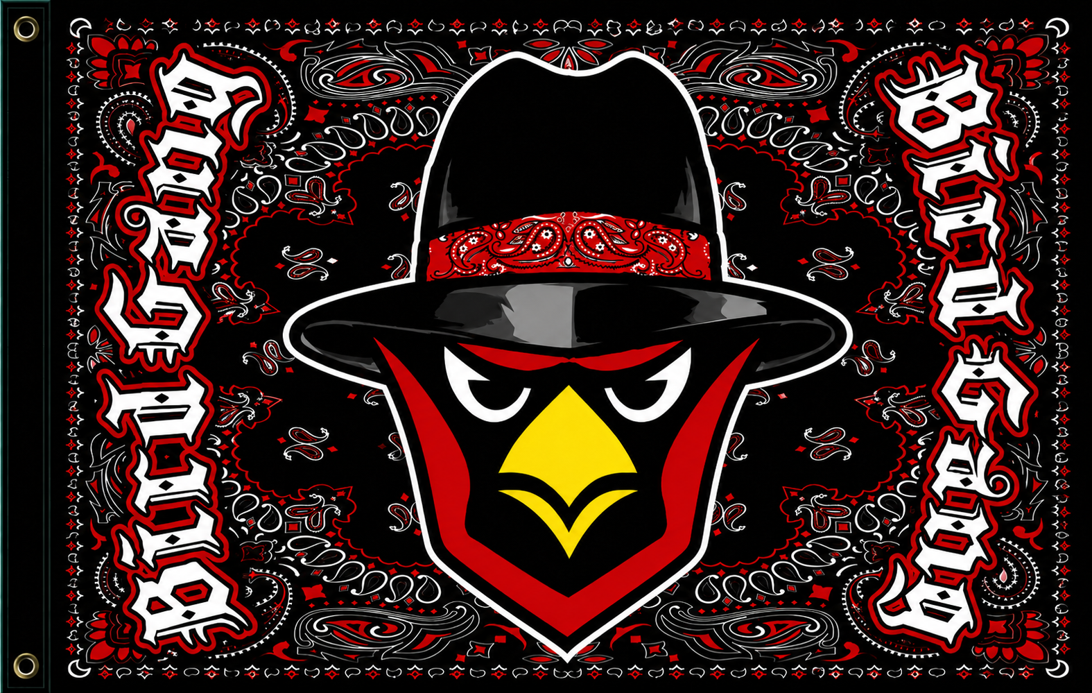 Arizona Cardinals Bird Gang Lowrider Bandana 3x5 Flag (Made To Order)