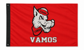 UNM Vamos Louie Flag 3x5 – New Mexico Lobos Vintage Spirit Banner