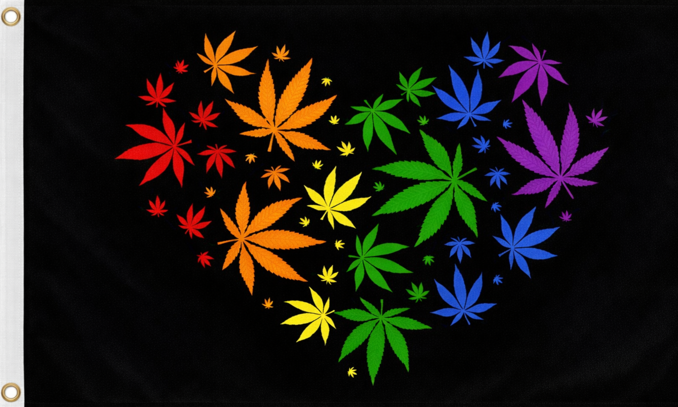 Rainbow Heart Pot
